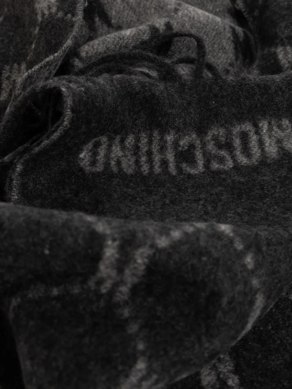 Moschino Kasjmier sjaal met monogram Zwart