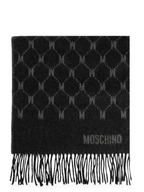 Moschino cashmere scarf with monogram