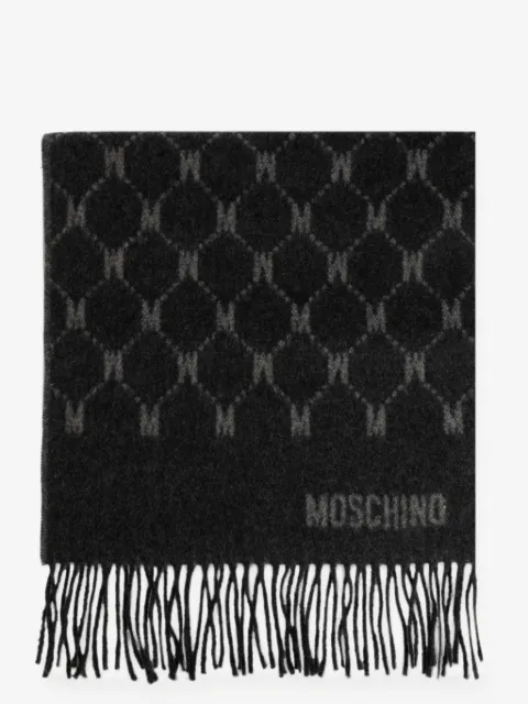 Moschino cashmere scarf with monogram