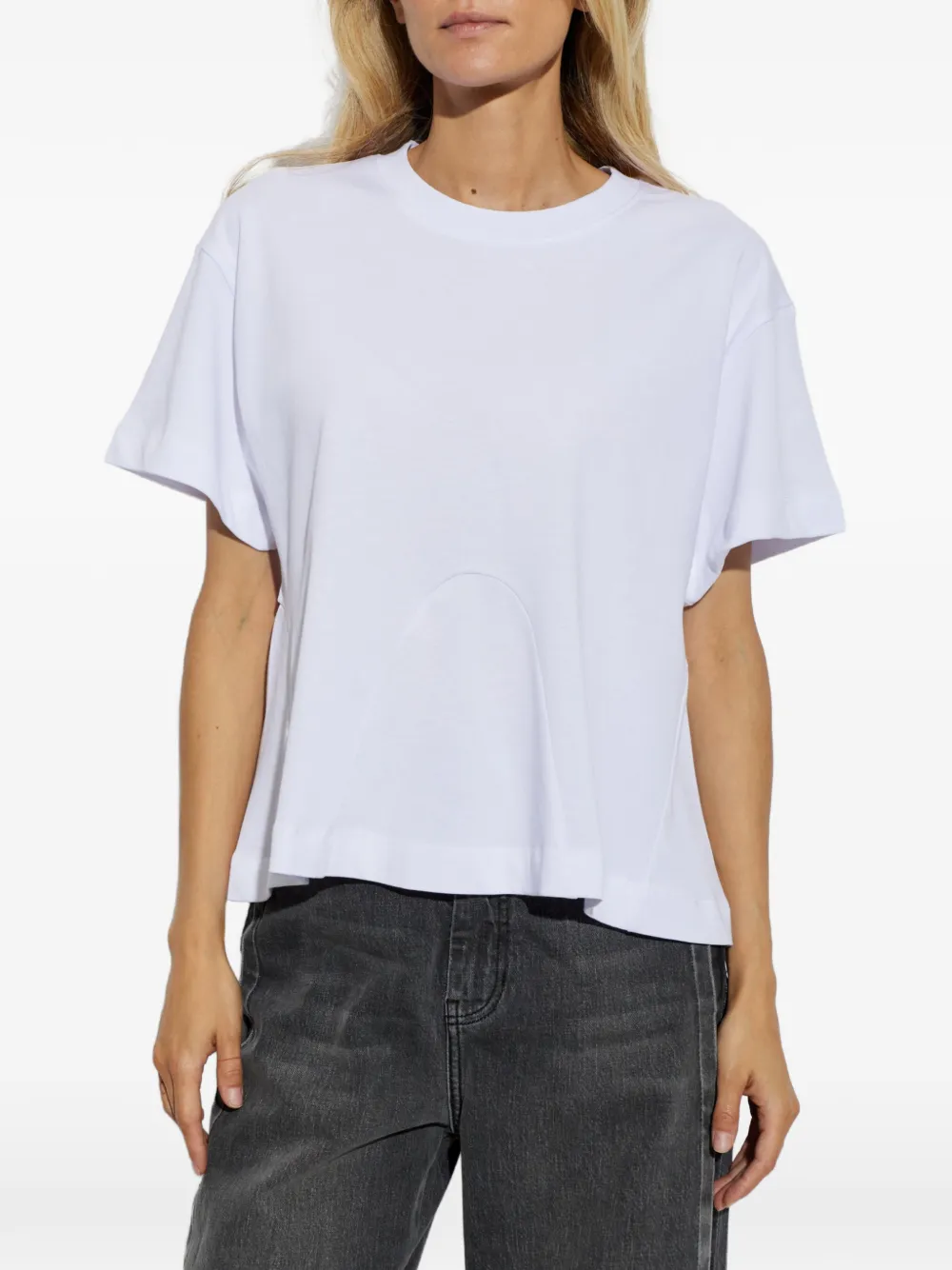 MUNTHE Vupiter katoenen T-shirt Wit