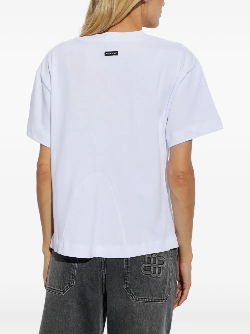 MUNTHE Vupiter katoenen T-shirt Wit