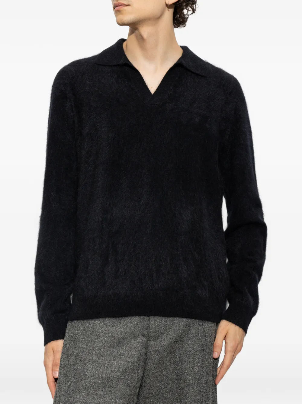 Lisa Yang Omar Cashmere Sweater in Black, view 3