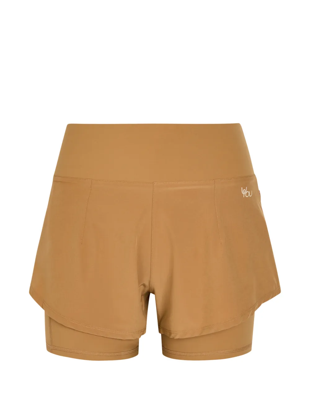 NOW YOU LIVE Ashby Shorts im Layering-Look - Orange