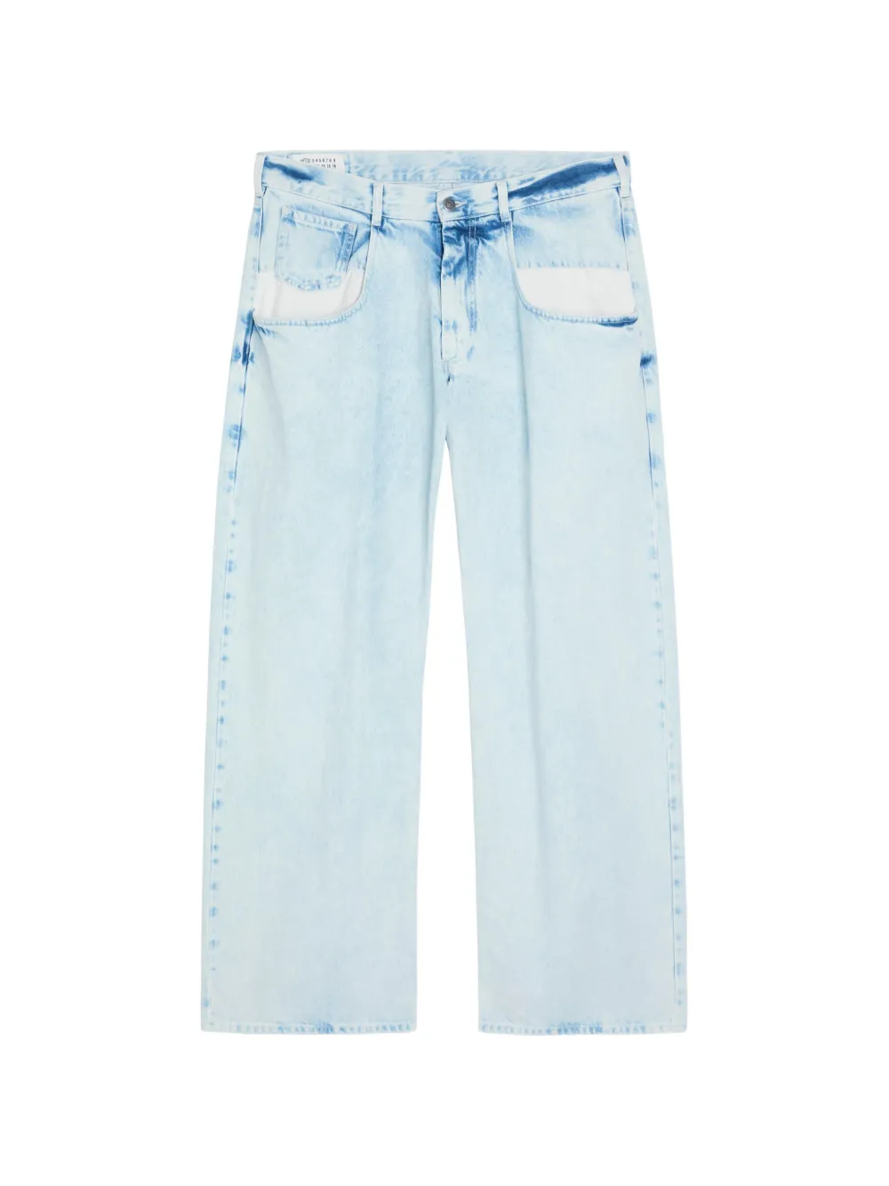 Maison Margiela Jeans dritti con effetto schiarito - Blu