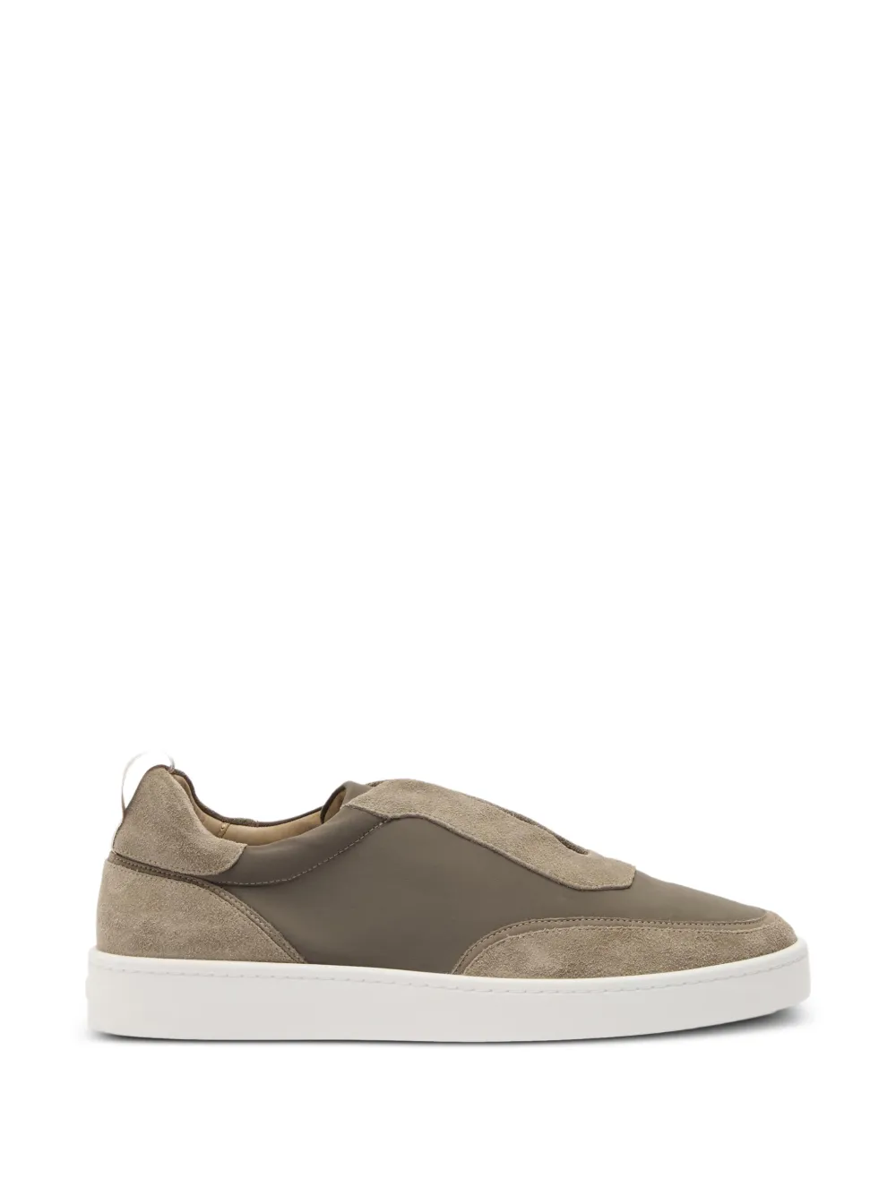 Aurélien suede-panelled slip-on sneakers - Toni neutri