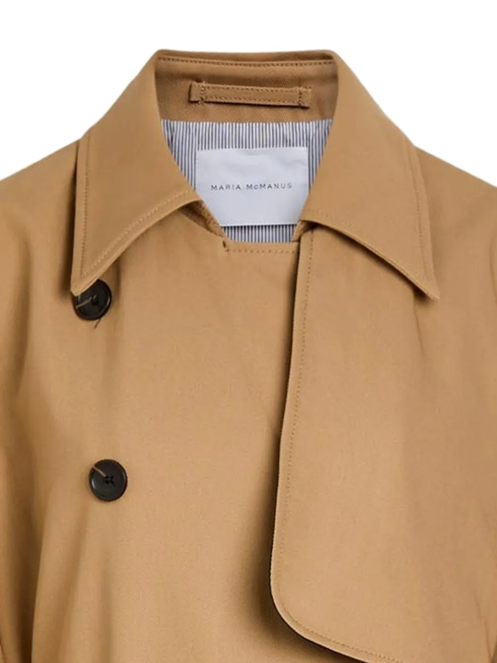 Maria McManus Double-faced Belted Trench Coat in Neutrals, view 2