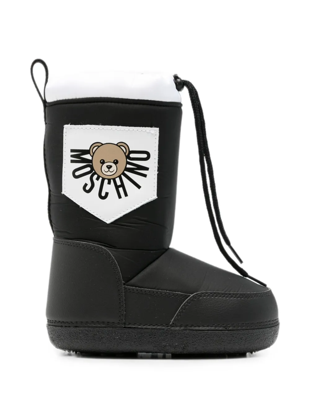 Moschino Kids Teddy Bear patch boots - Nero