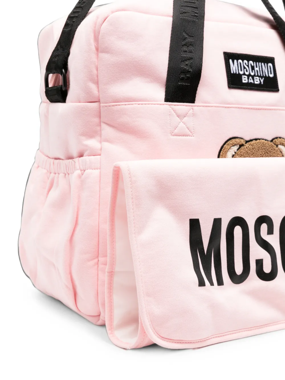 Moschino Kids Teddy Bear luiertas met patch Roze