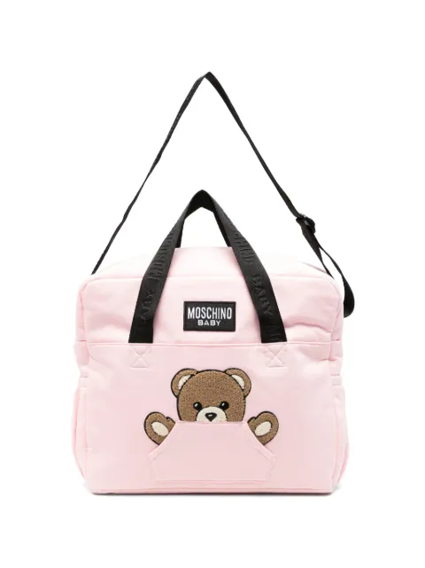 Moschino Kids Teddy Bear patch changing bag