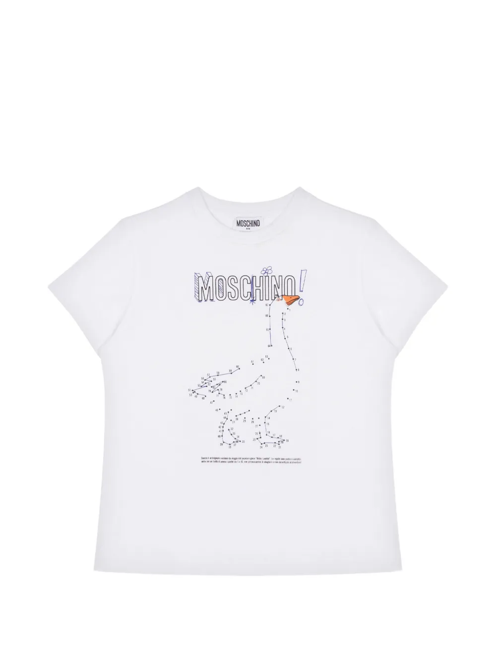 Moschino Kids T-shirt in jersey di cotone - Bianco