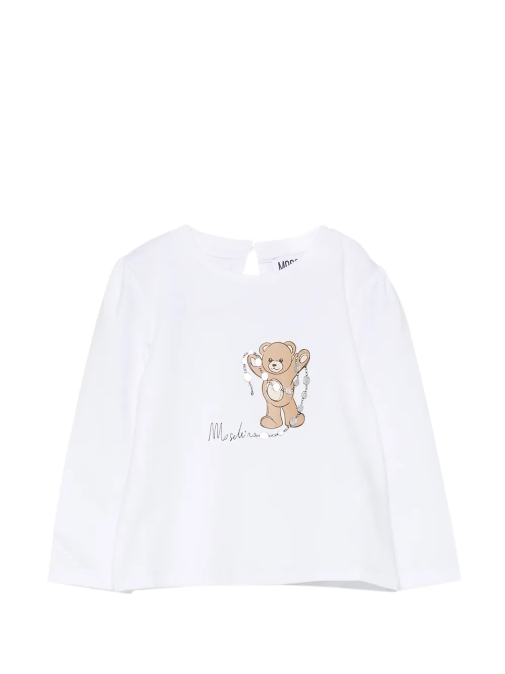 Moschino Kids Teddy Bear long-sleeve T-shirt - Bianco