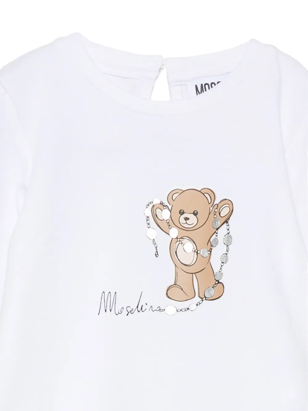 Moschino Kids Teddy Bear long-sleeve T-shirt Wit