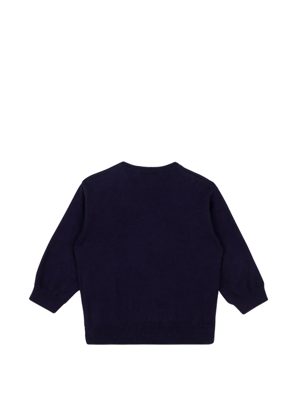 Moschino Kids Teddy Bear intarsia-knit sweater Blauw