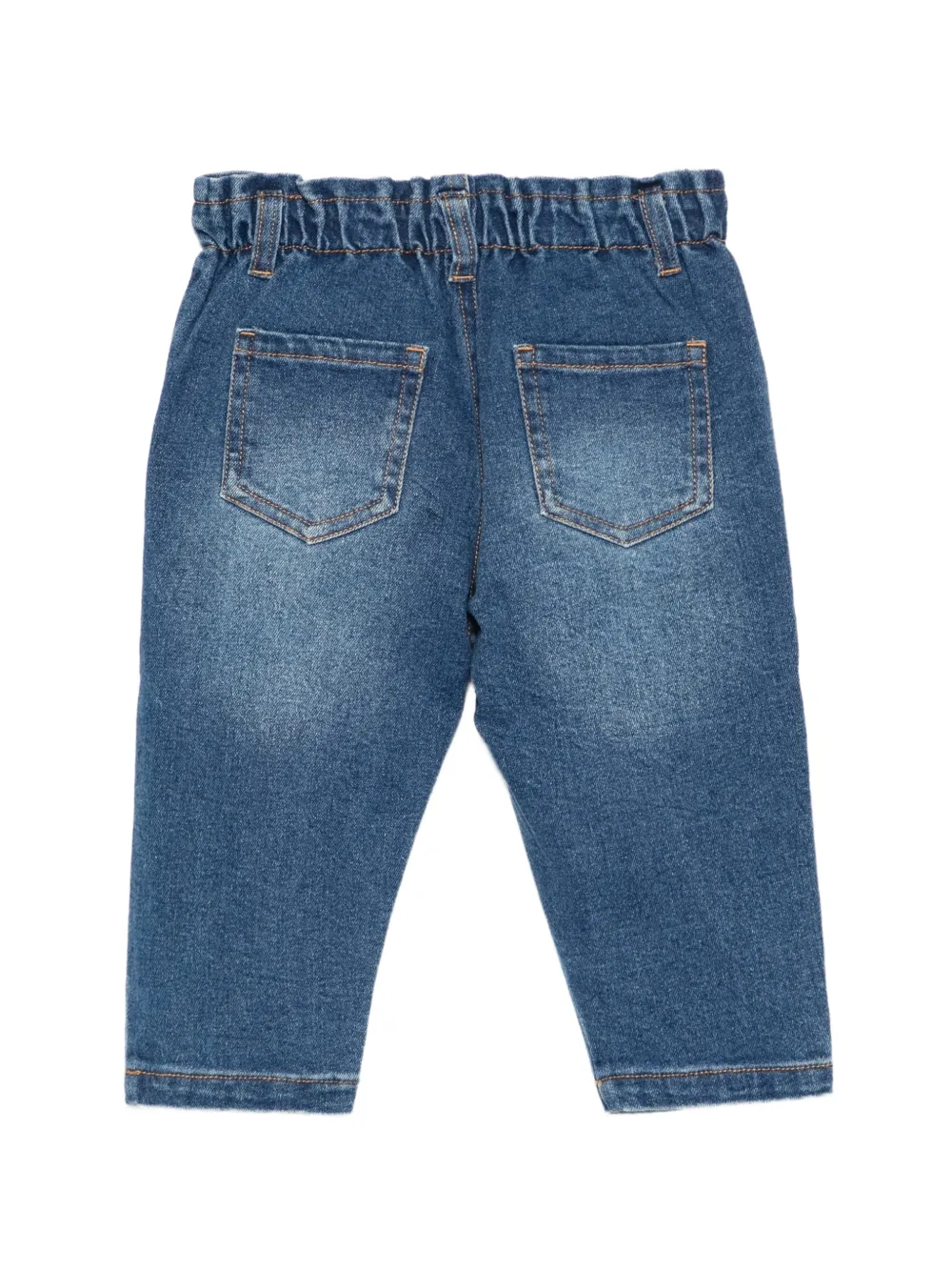 Moschino Kids Jeans met elastische tailleband Blauw