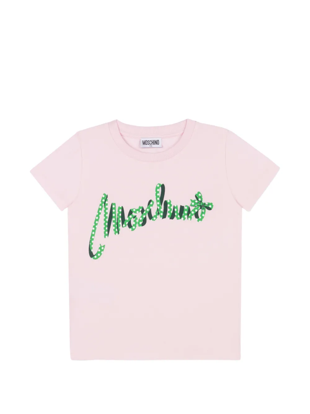 Moschino Kids printed cotton jersey T-shirt - Rosa