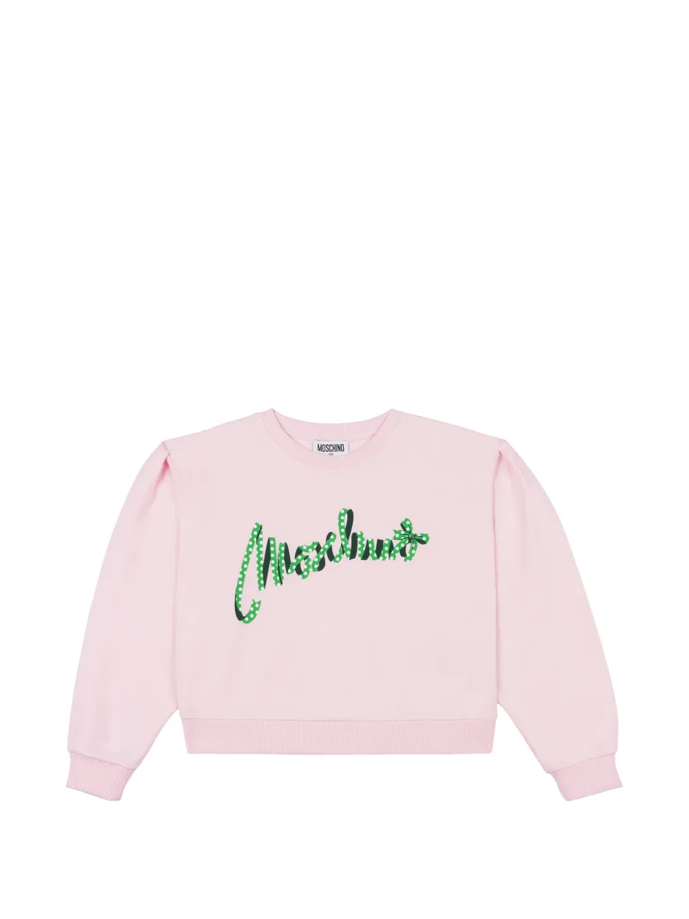 Moschino Kids Felpa in cotone con stampa - Rosa