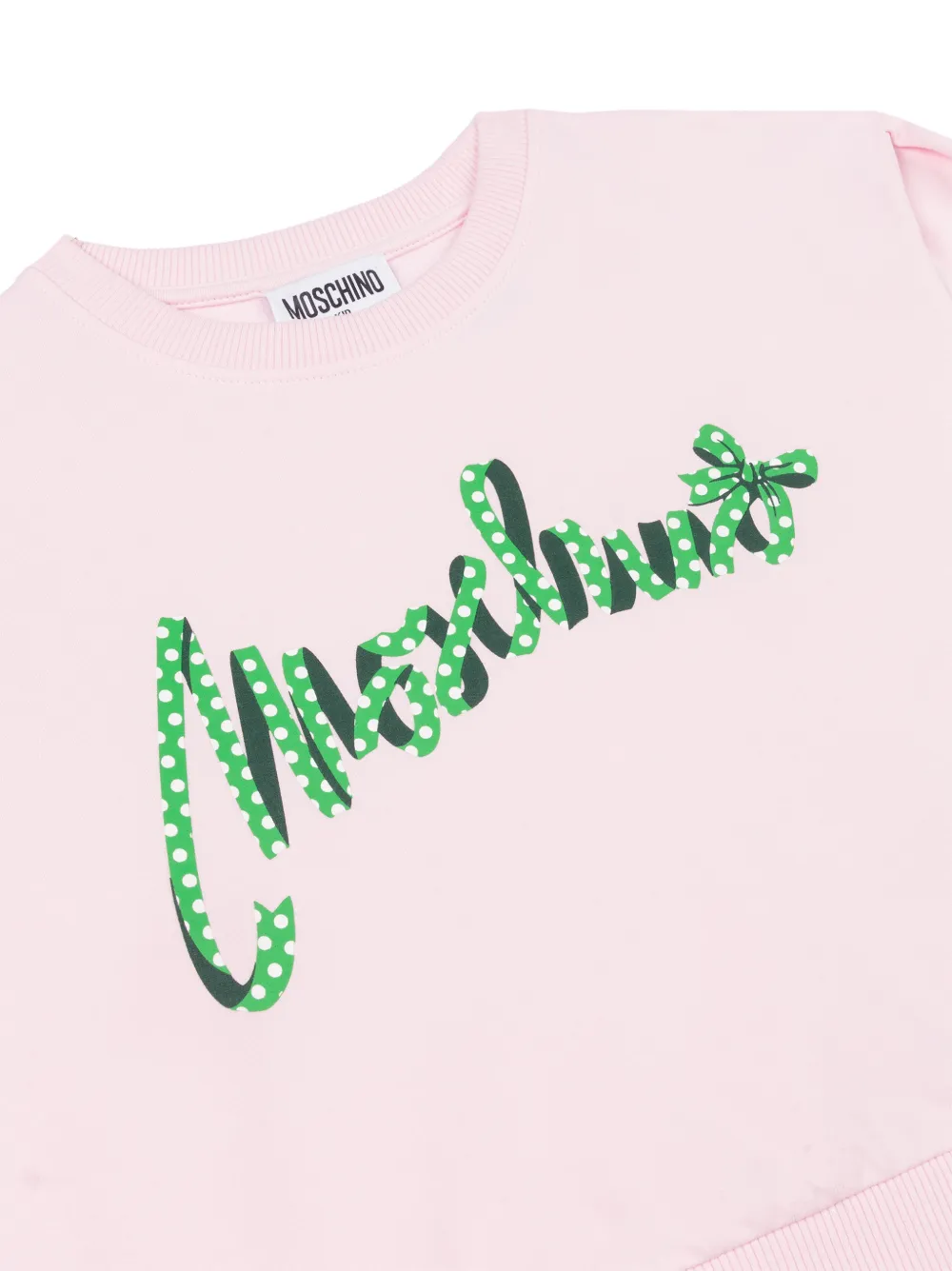 Moschino Kids Sweater met print Roze