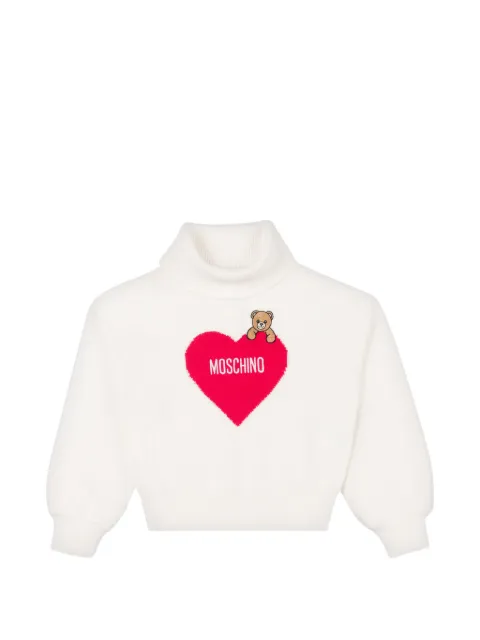 Moschino Kids Teddy Bear heart-motif sweater