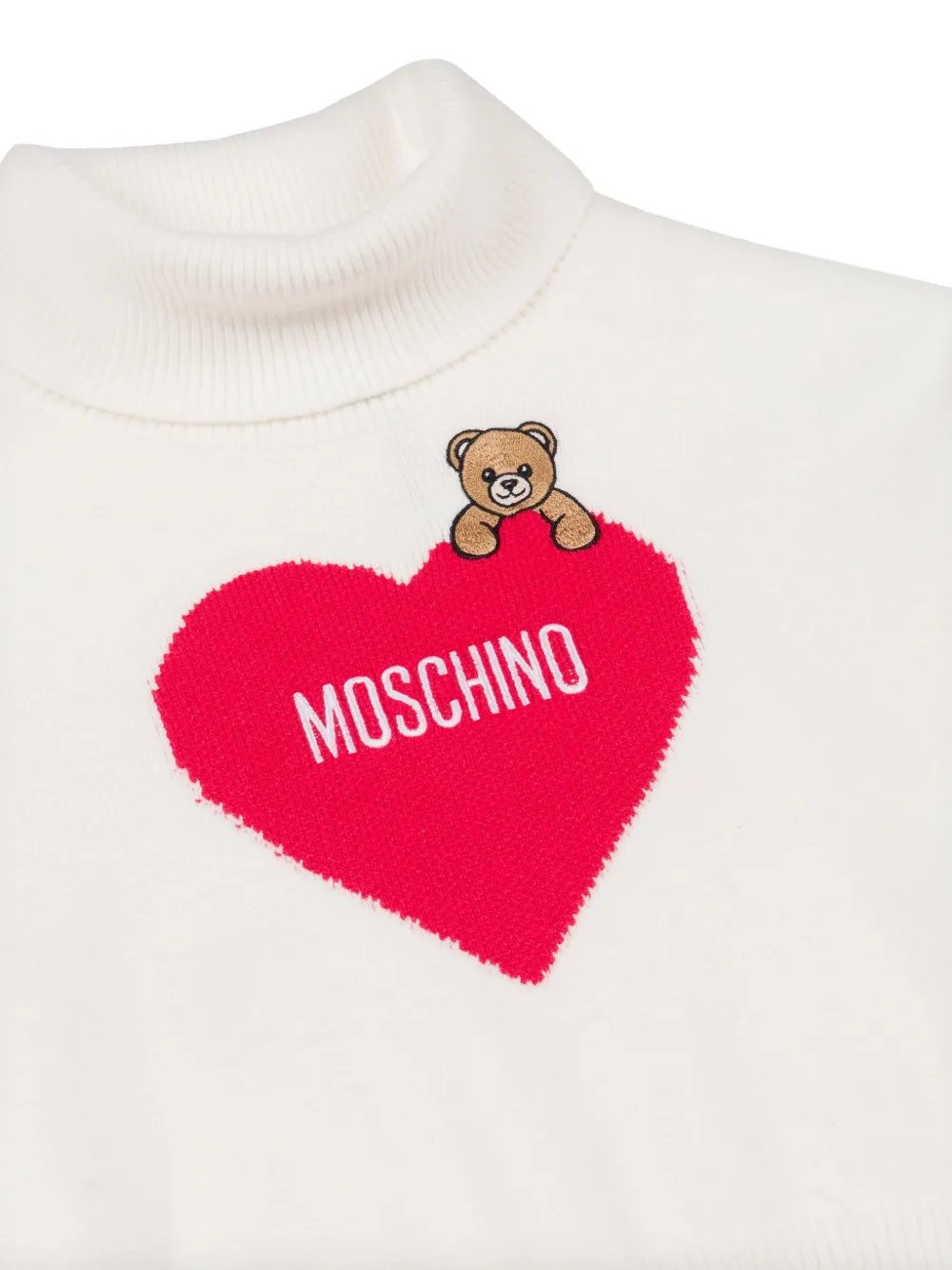Moschino Kids Trui met teddybeer-patroon en hart Wit