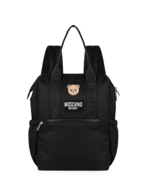 Moschino Kids Teddy Bear logo-patch backpack