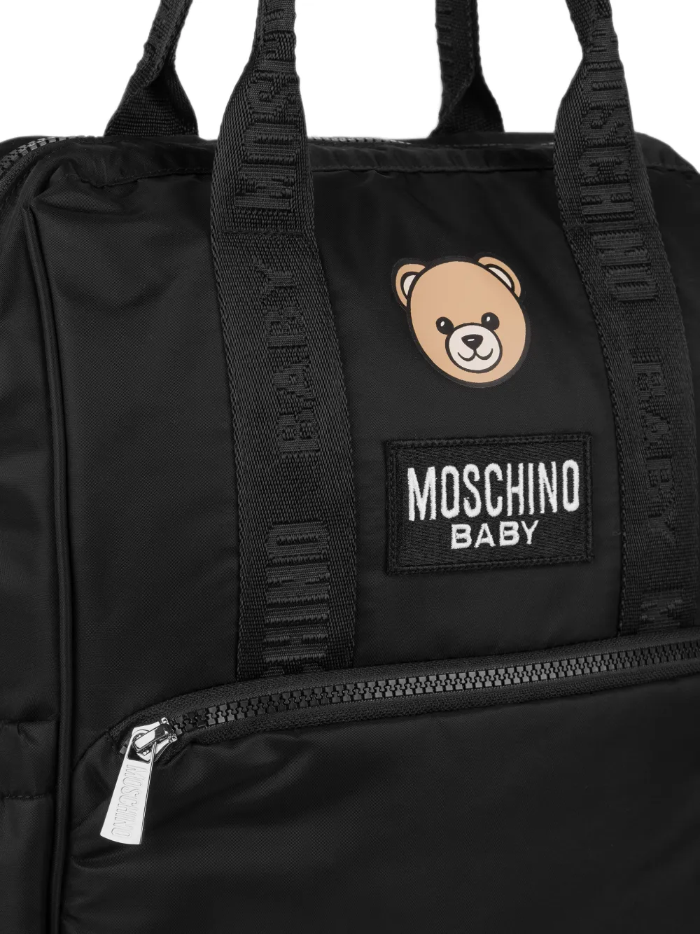 Moschino Kids Teddy Bear rugzak met logo-patch Zwart