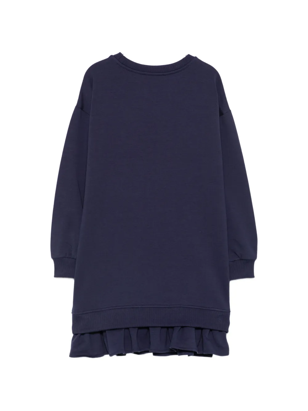 Moschino Kids Jurk met ruches Blauw