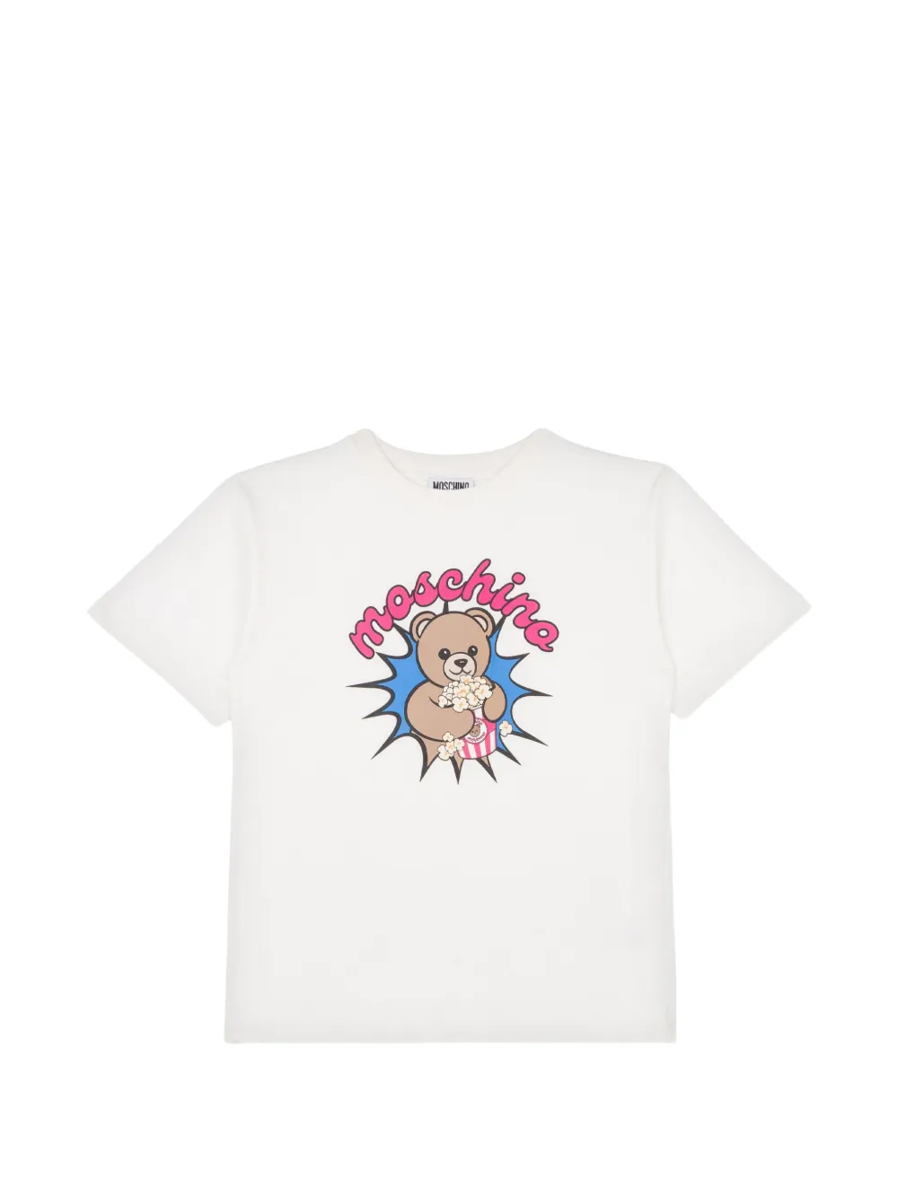 Moschino Kids Teddy Bear graphic-print T-shirt - Bianco