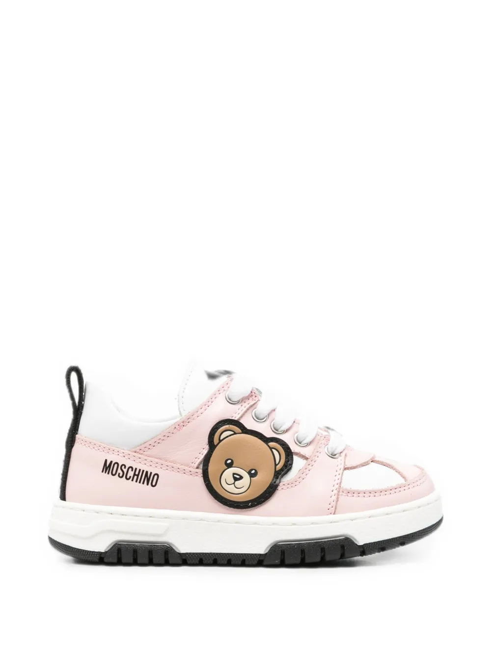 Moschino Kids Teddy Bear patch sneakers - Rosa