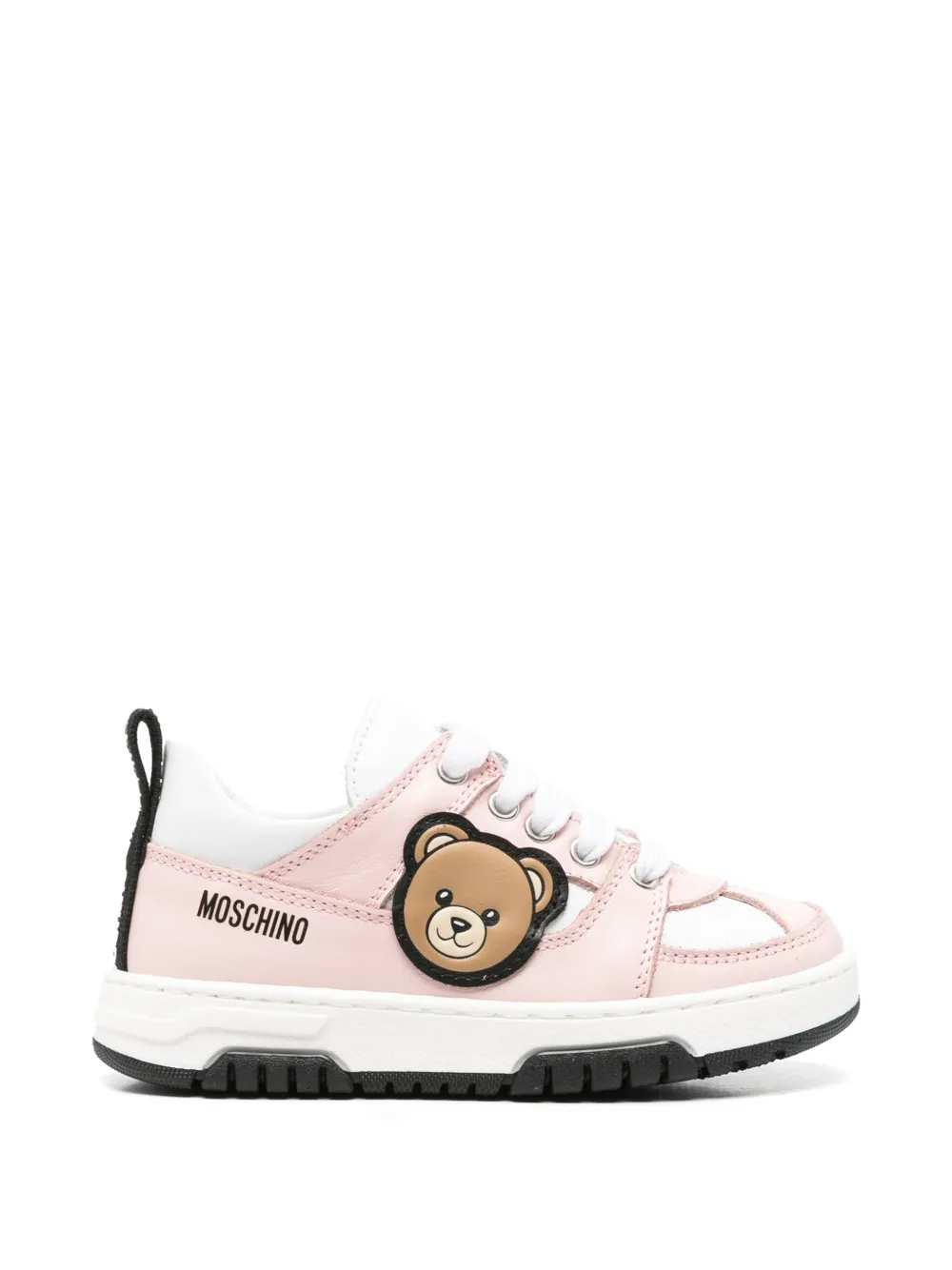 Moschino Kids Teddy Bear patch sneakers - Rosa