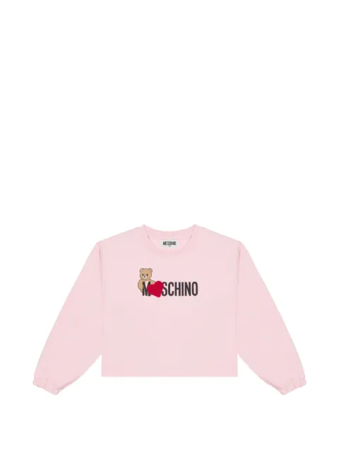 Moschino Kids Teddy Bear logo-print sweater