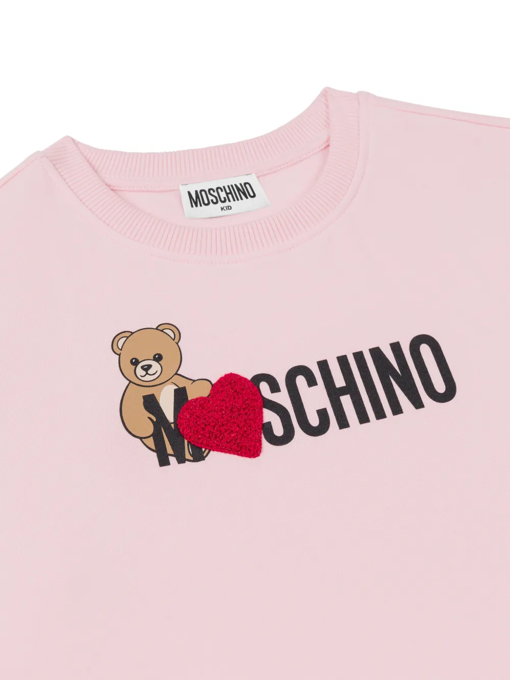 Moschino Kids Teddy Bear trui met logoprint Roze
