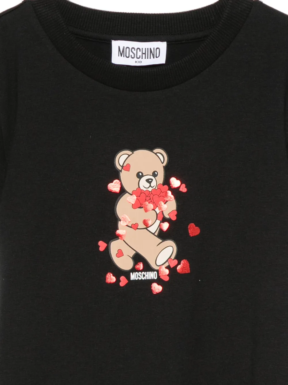 Moschino Kids Teddy Bear T-shirt met hart-print Zwart