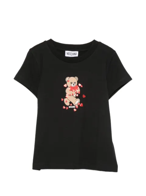 Moschino Kids T-shirt med bamse- og hjertetryk