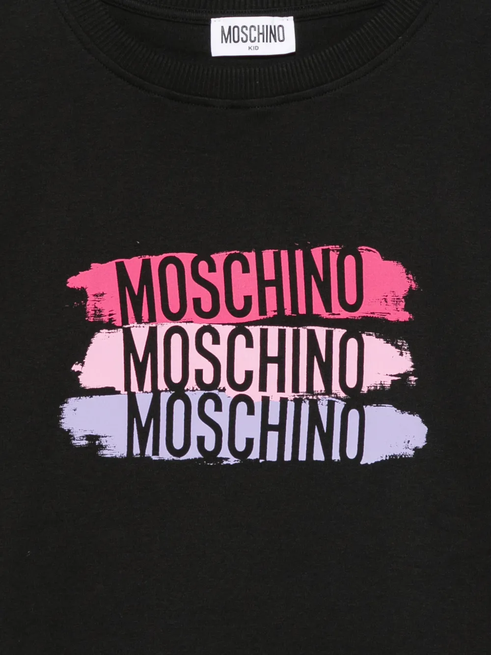 Moschino Kids Jurk met logoprint Zwart