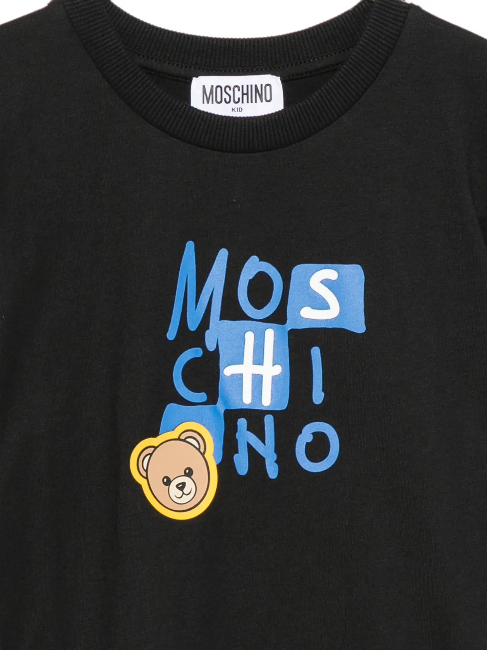 Moschino Kids T-shirt met logoprint Zwart