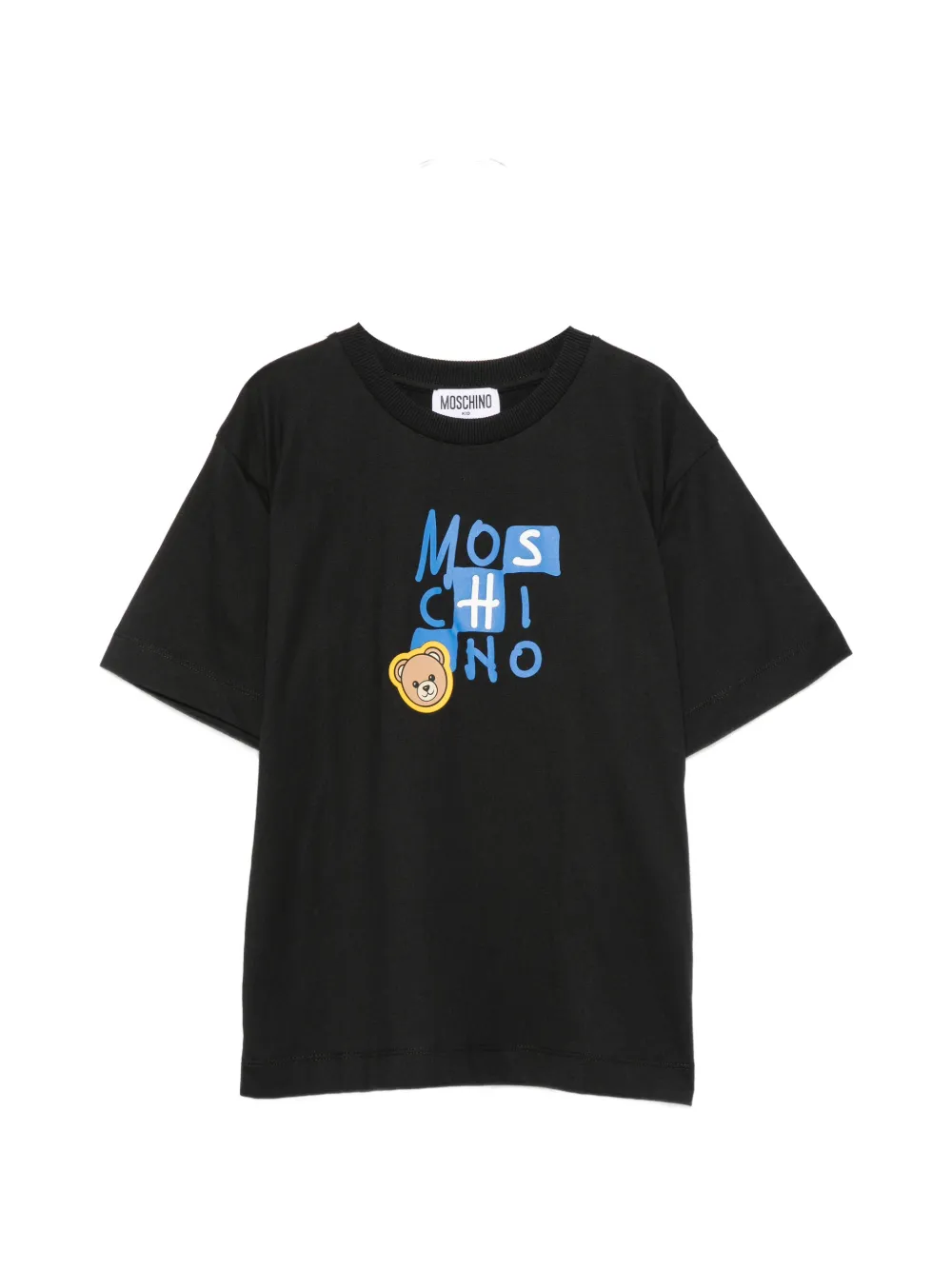Moschino Kids T-shirt met logoprint Zwart
