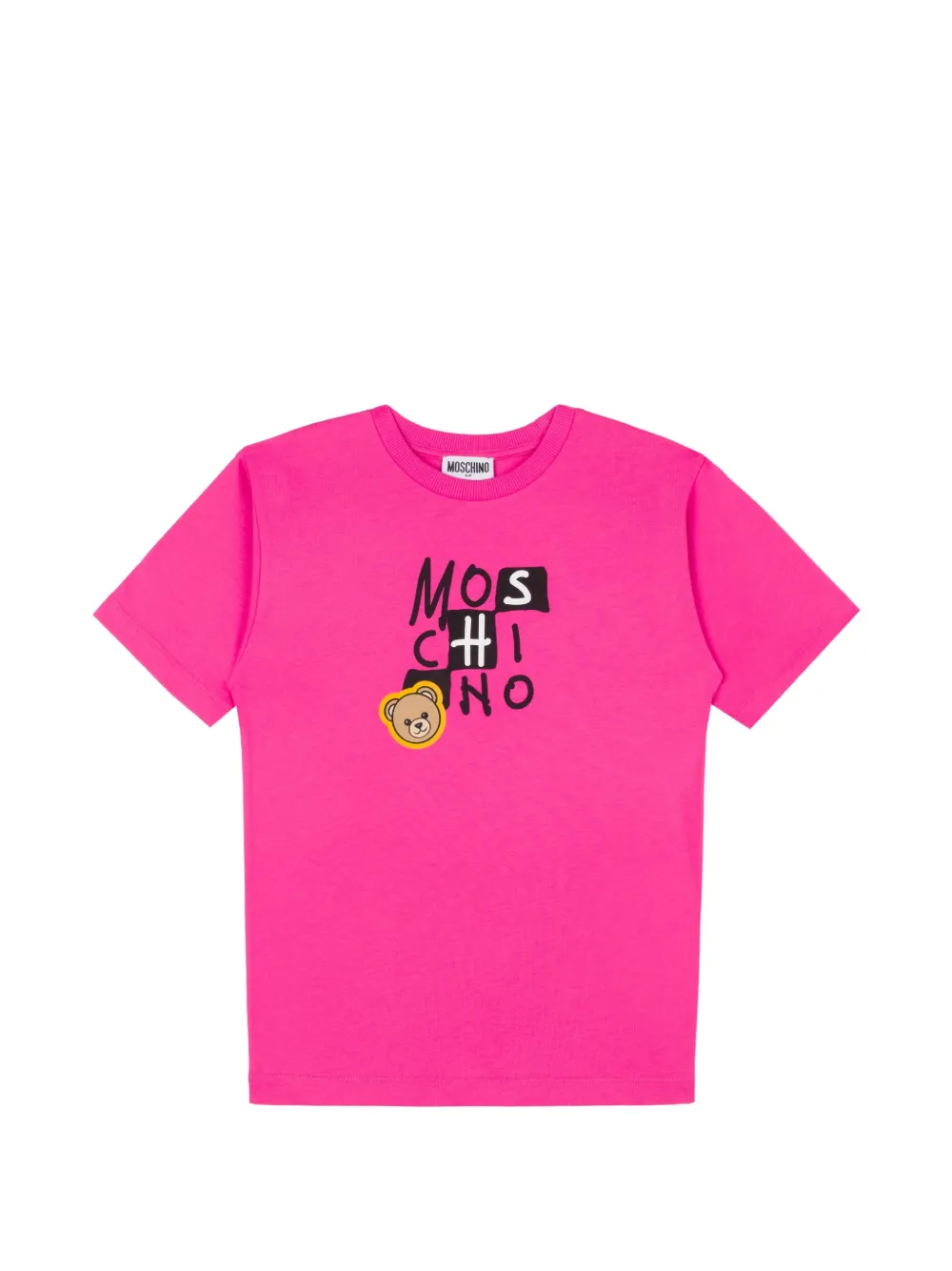 Moschino Kids T-shirt Teddy Bear oversize in jersey di cotone - Rosa