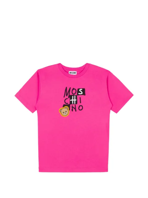 Moschino Kids Teddy bear oversized cotton jersey T-shirt
