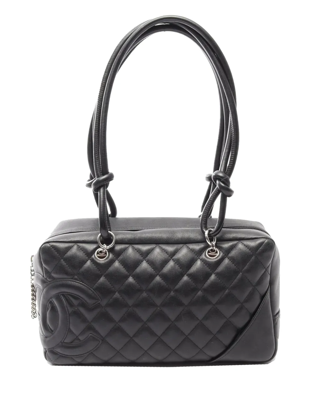 CHANEL Pre-Owned 2003-2004 Large Quilted Lambskin Cambon Ligne shoulder bag - Nero