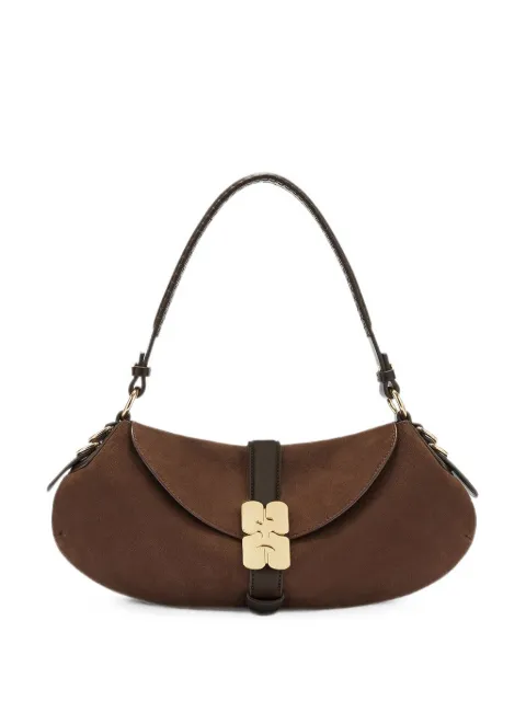 GANNI B-Kat bag in brown suede