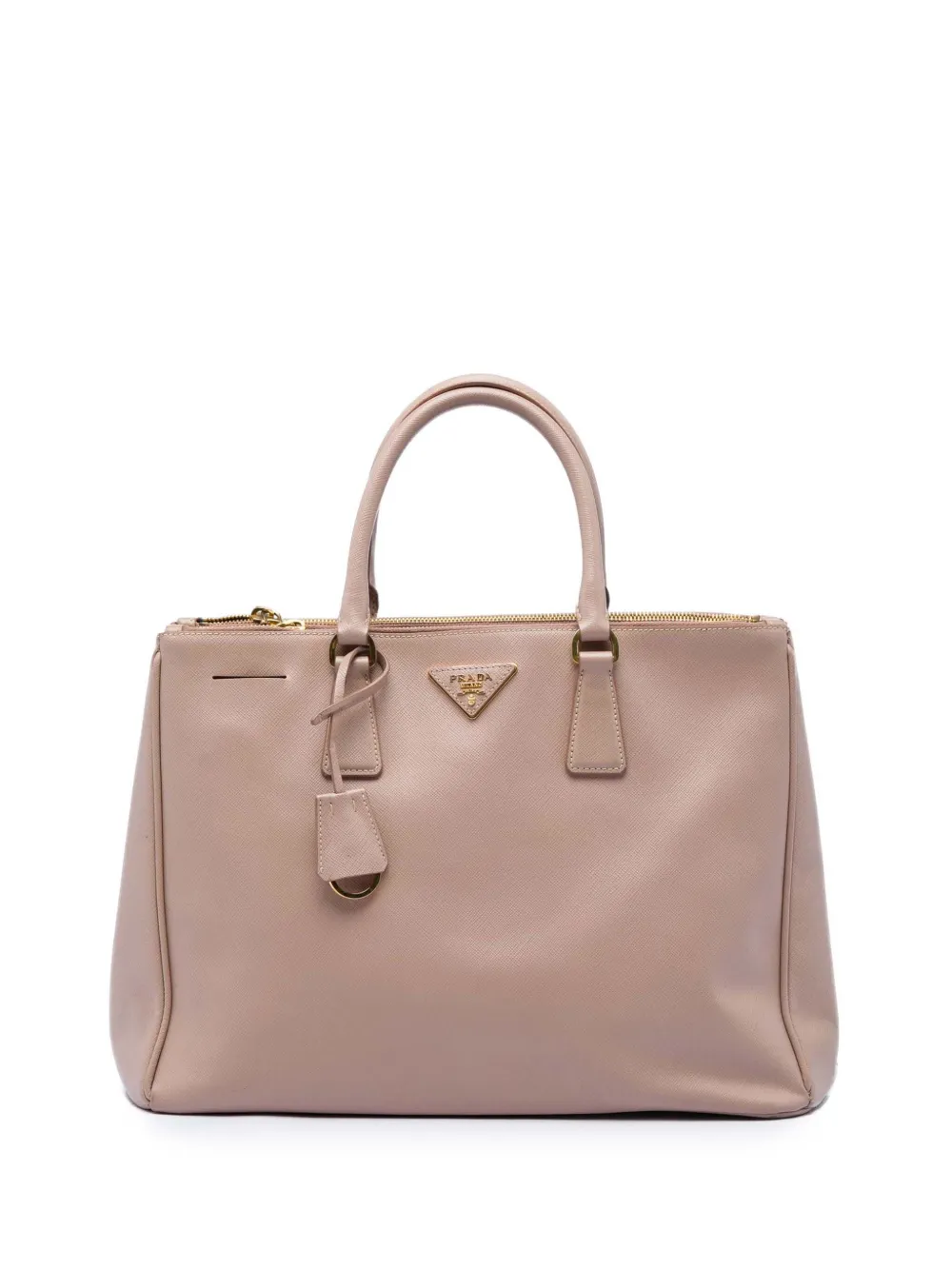 Prada Pre-Owned 2010-2026 Large Saffiano Lux Galleria Double Zip tote bag - Braun