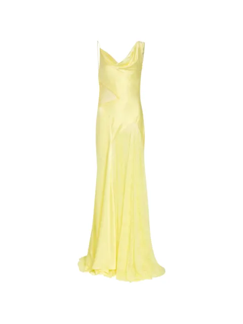 DEME Bijou lace-panelled cowl-neck maxi dress