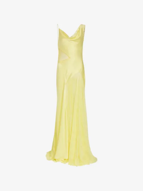 DEME Bijou lace-panelled cowl-neck maxi dress