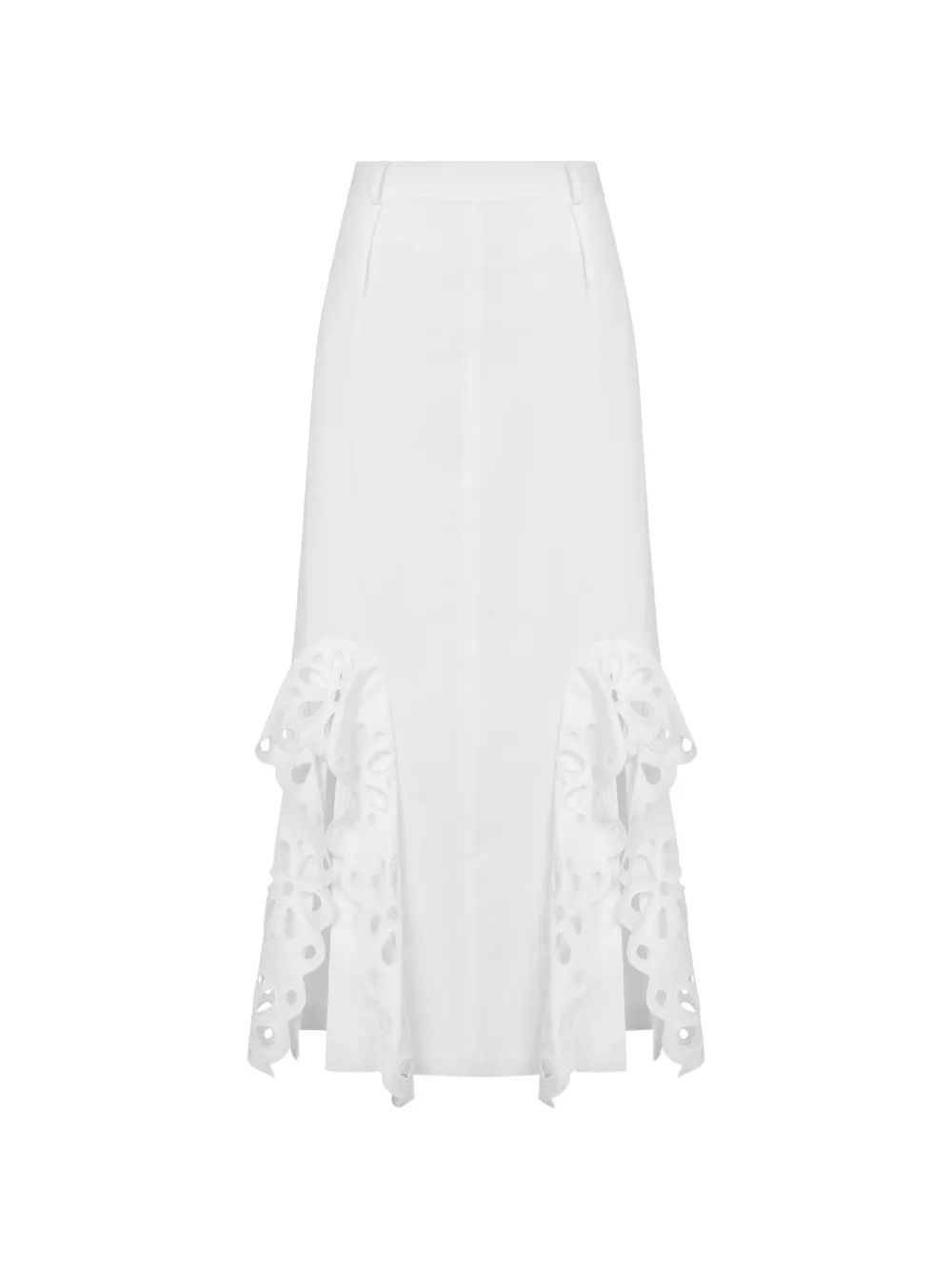 Moschino Gonna lunga in pizzo sangallo - Bianco