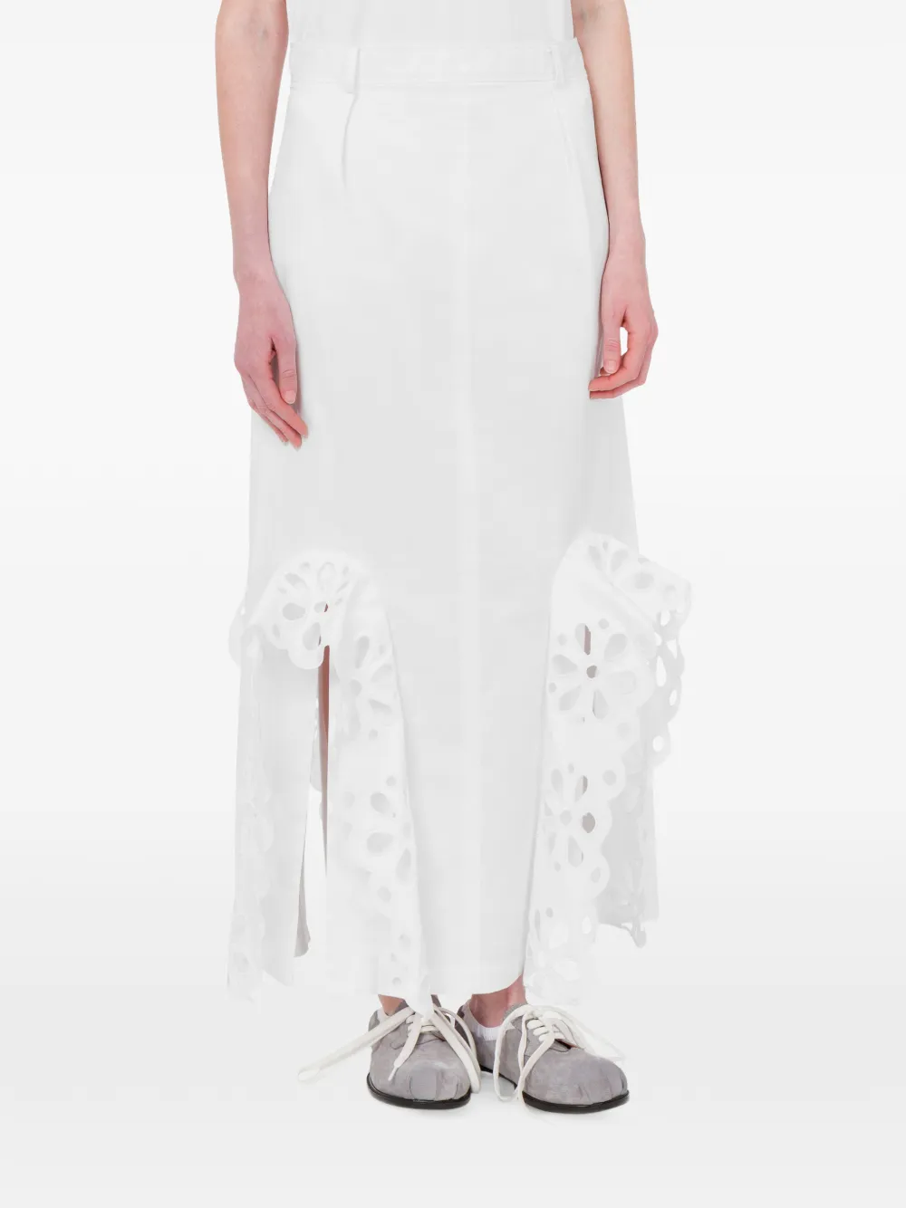 Moschino Maxi-rok met broderie anglaise Wit