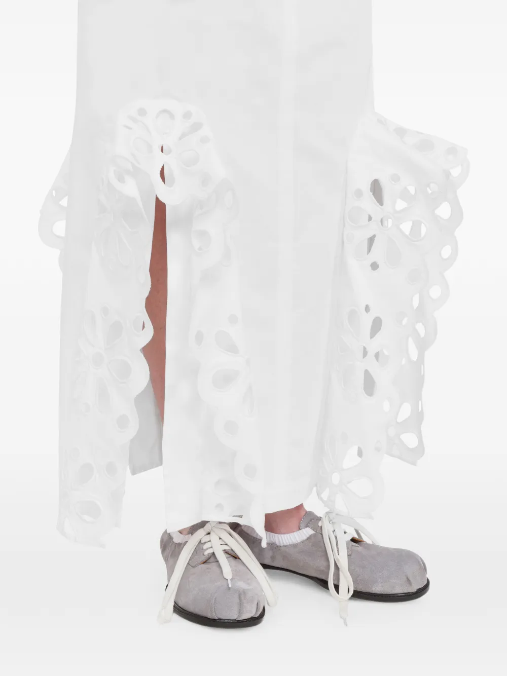 Moschino Maxi-rok met broderie anglaise Wit