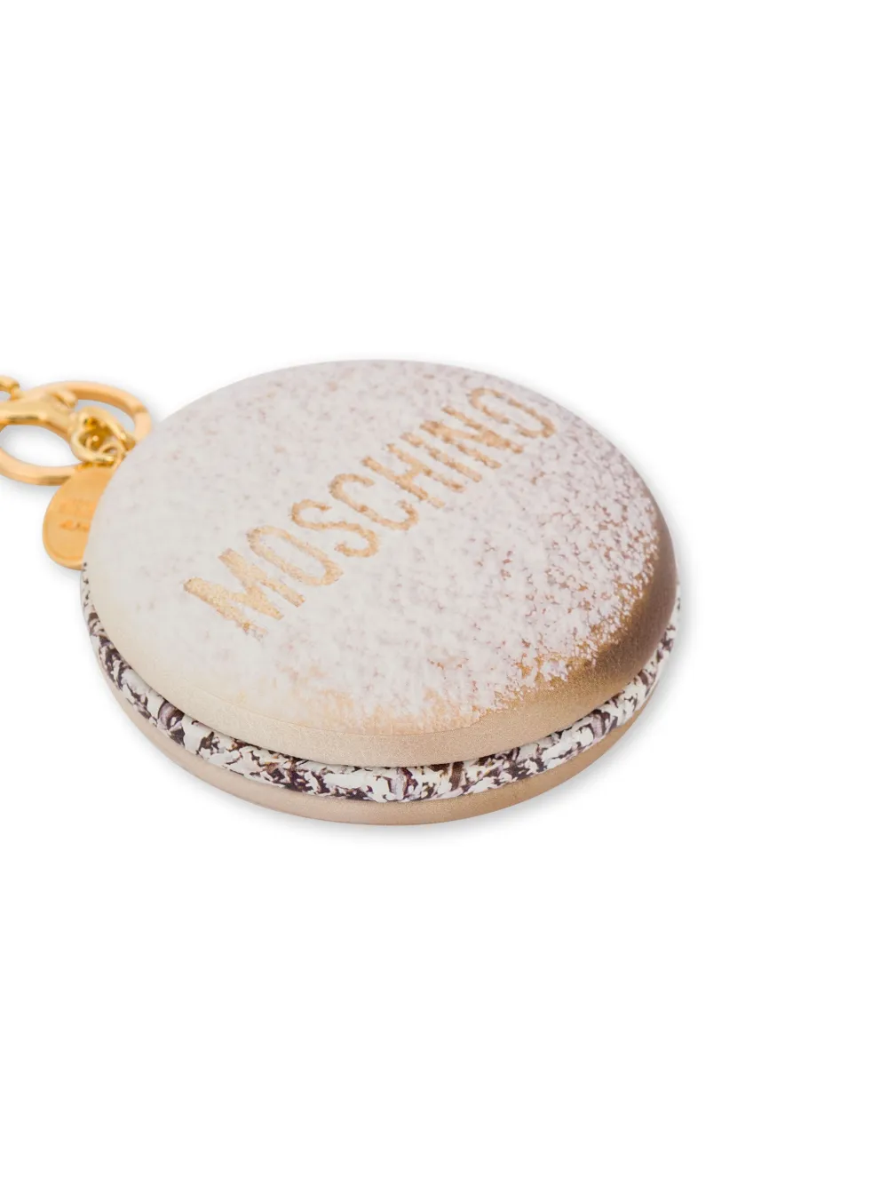 Moschino Macaron logoprint sleutelhanger Wit