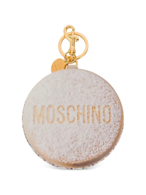 Moschino llavero con forma de macaron y logo estampado
