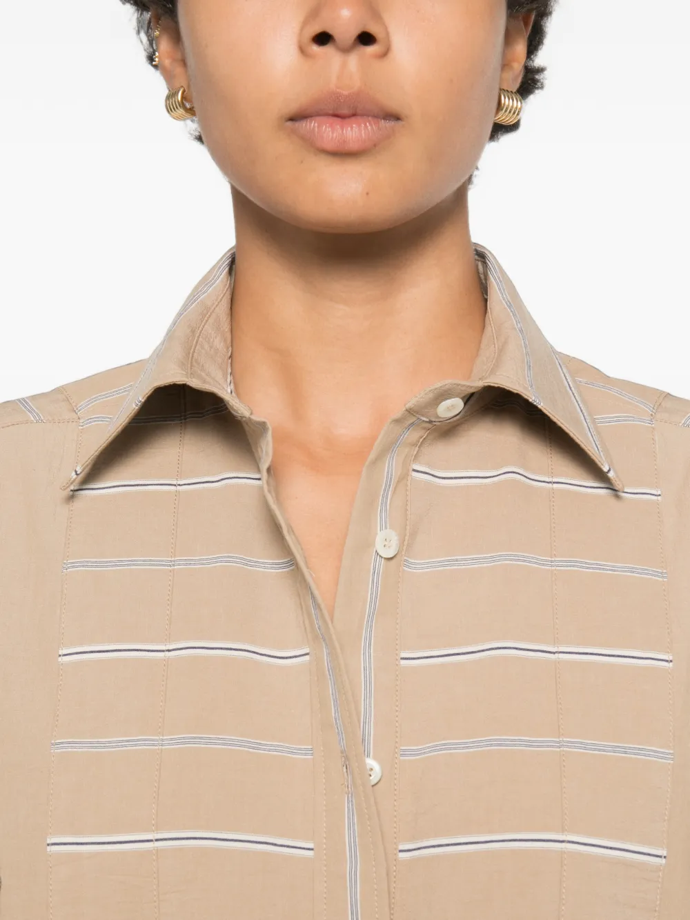 Moschino Gestreepte blouse Beige