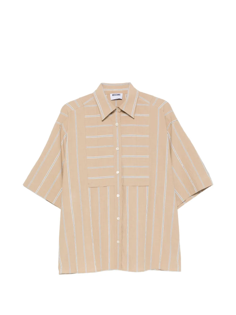 Moschino striped short-sleeve shirt - Toni neutri